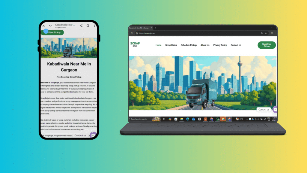 portfolio of scrapraja website